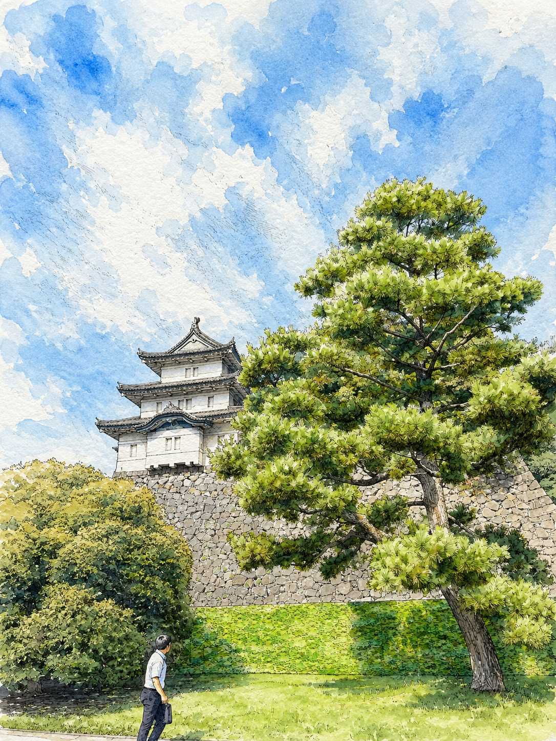 清透明亮钢笔淡彩风格参考